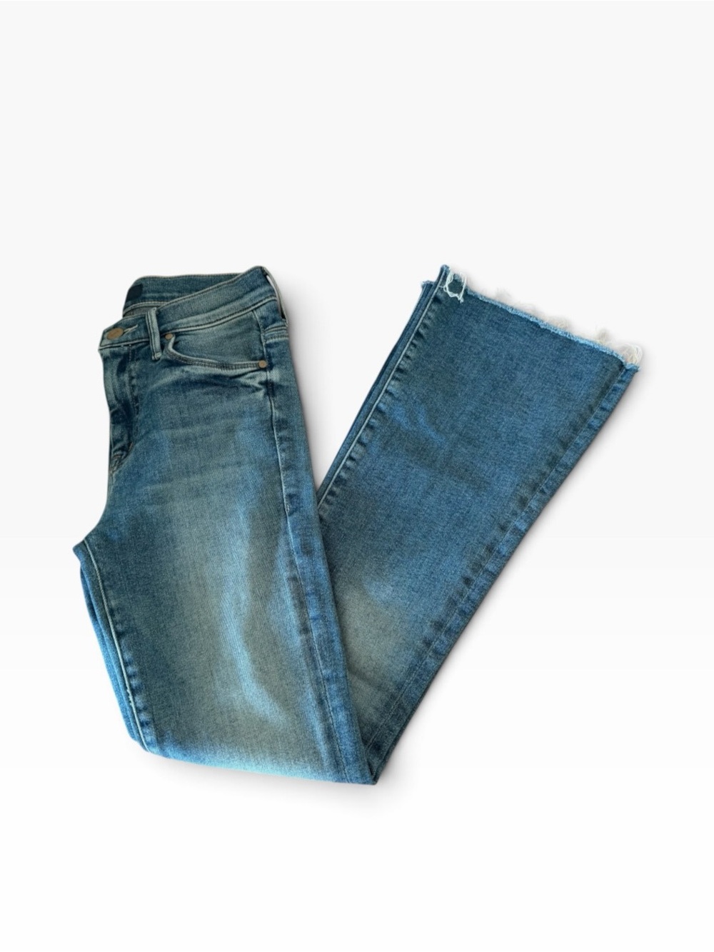 MOTHER The Weekender Fray Hop On Hop Off Jeans Size 25